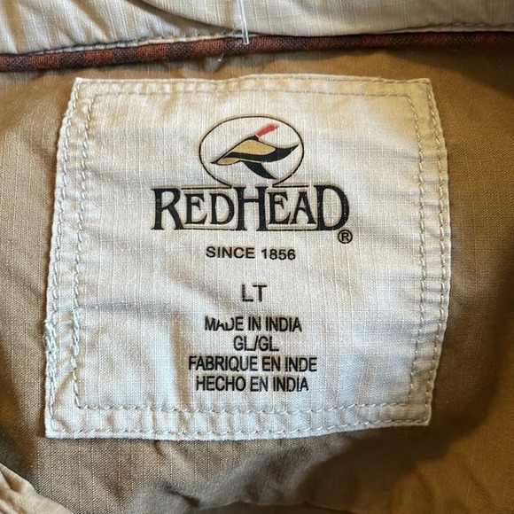 RedHead men’s tan long sleeve button down shirt size large tall - Picture 7 of 7